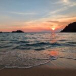 海ごしの夕陽